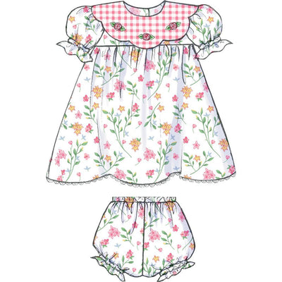 Butterick Pattern B4110 Infants Dress Panties Jumpsuit and Hat 4110 Image 3 From Patternsandplains.com