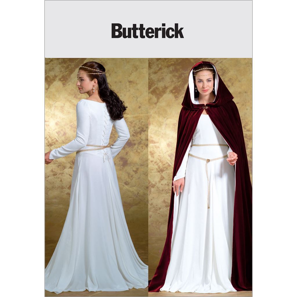 Butterick Pattern B4377 Floor-Length Cape and Princess Seam Dress 4377 ...