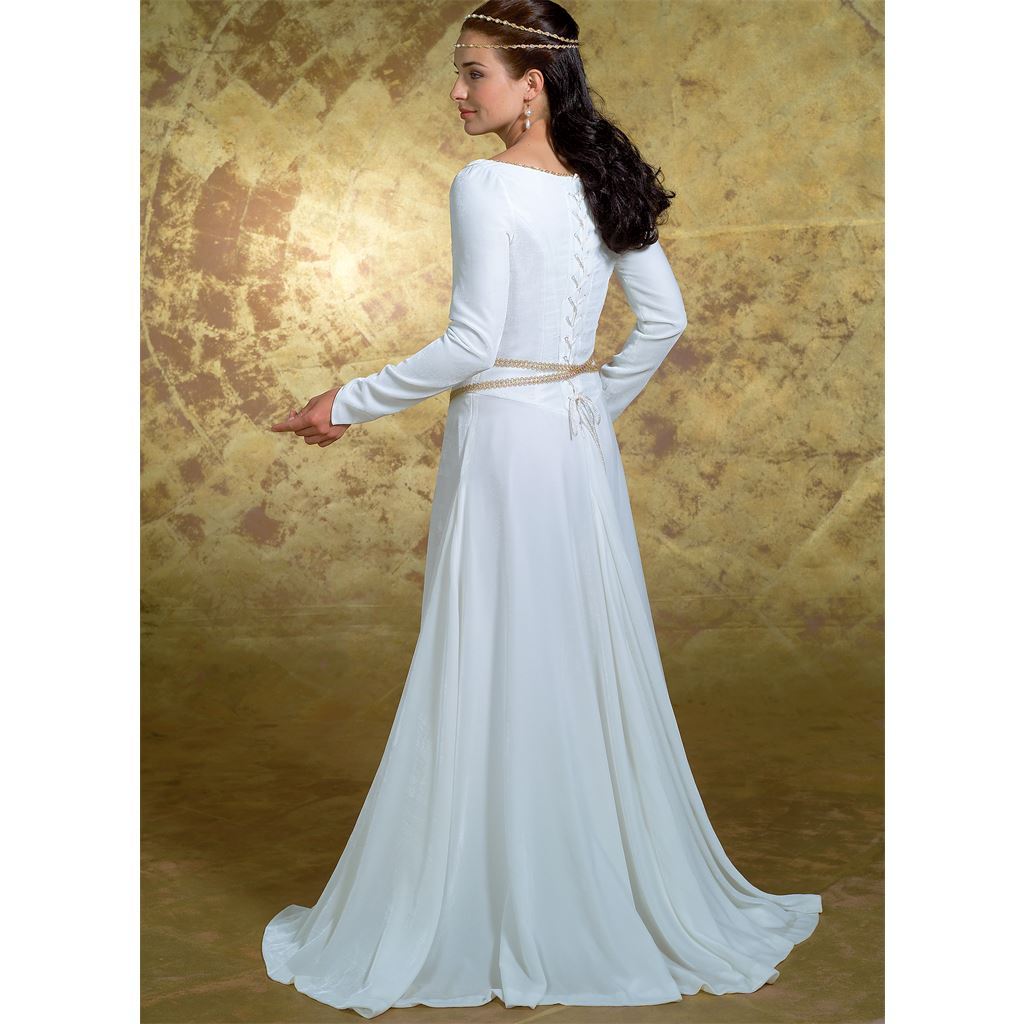 Butterick Pattern B4377 Floor Length Cape and Princess Seam Dress 4377 Image 2 From Patternsandplains.com