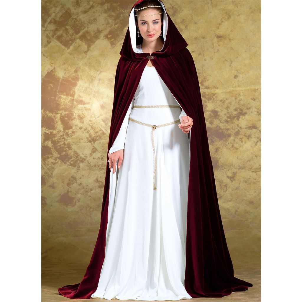 Butterick Pattern B4377 Floor Length Cape and Princess Seam Dress 4377 Image 3 From Patternsandplains.com