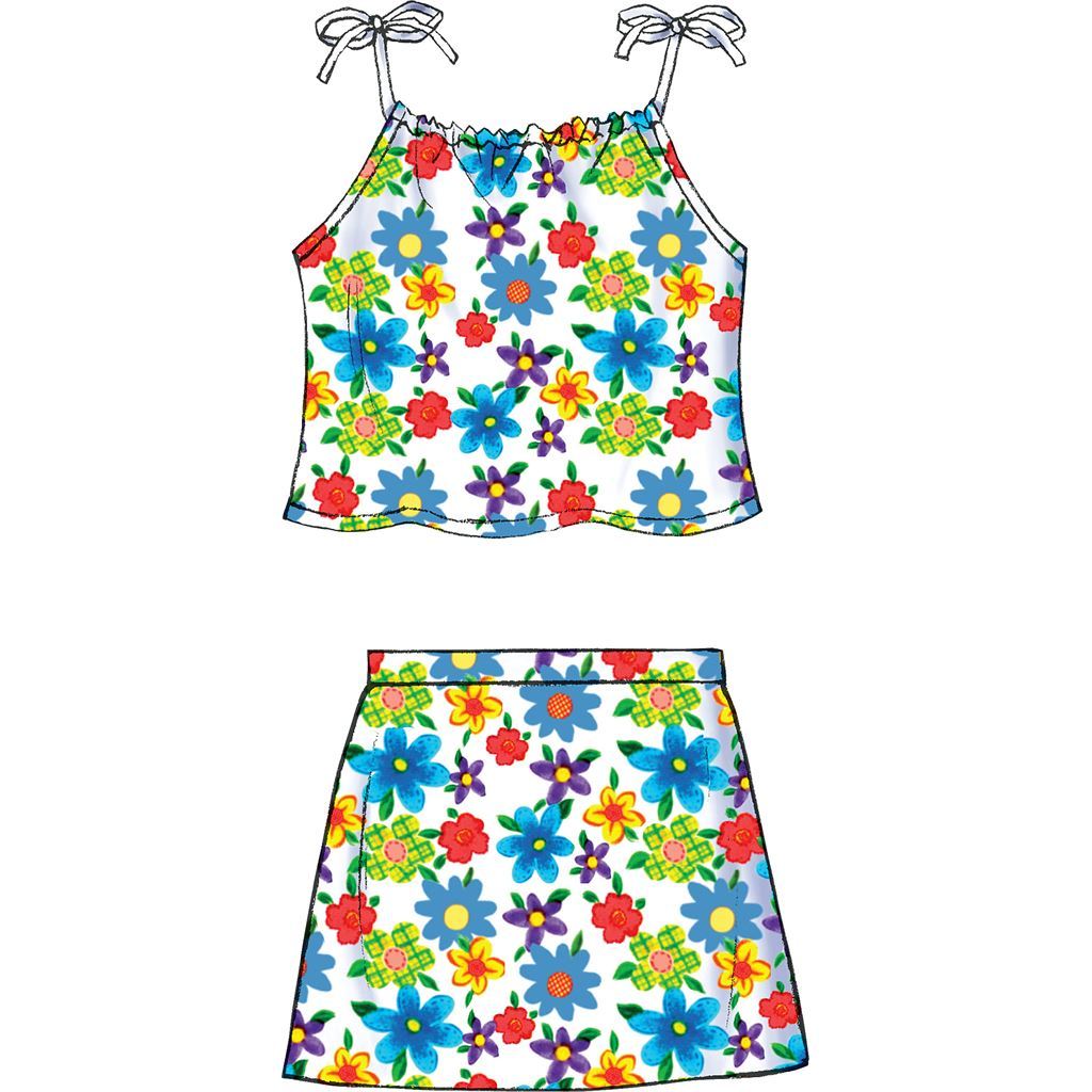 Butterick Pattern B4503 Childrens Girls Top Skort and Shorts 4503 Image 10 From Patternsandplains.com