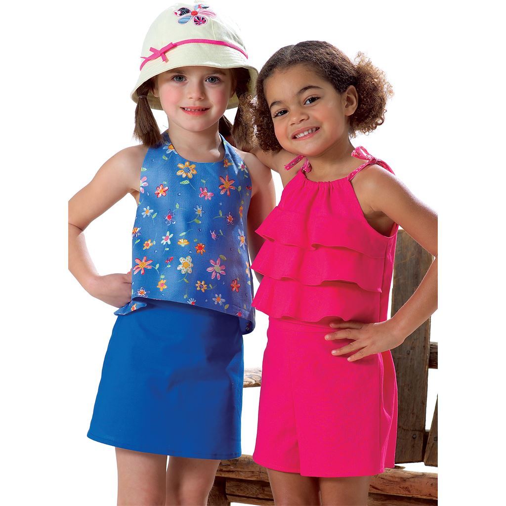 Butterick Pattern B4503 Childrens Girls Top Skort and Shorts 4503 Image 2 From Patternsandplains.com