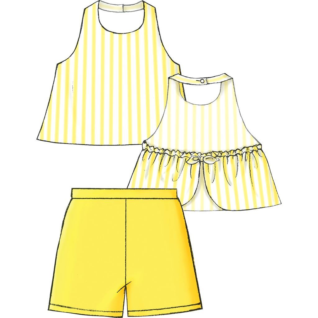Butterick Pattern B4503 Childrens Girls Top Skort and Shorts 4503 Image 8 From Patternsandplains.com