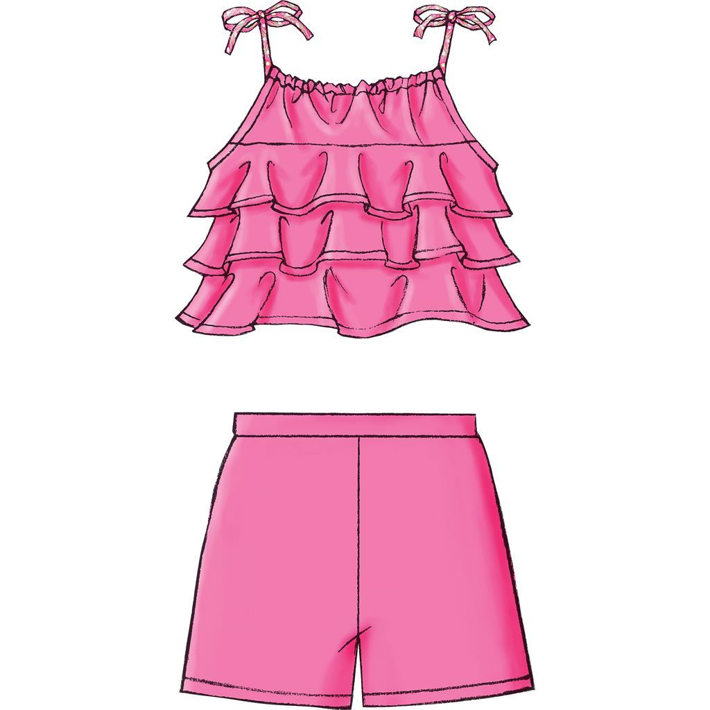 Butterick Pattern B4503 Childrens Girls Top Skort and Shorts 4503 Image 9 From Patternsandplains.com