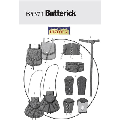 Butterick Pattern B5371 Misses Mens Wrist Bracers Corset Belt And Pouches 5371 Image 1 From Patternsandplains.com