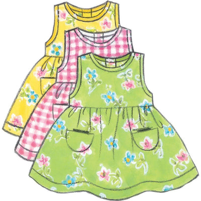 Butterick Pattern B5624 Infants Dress Jumper Romper Jumpsuit Panties Hat and Bag 5624 Image 4 From Patternsandplains.com