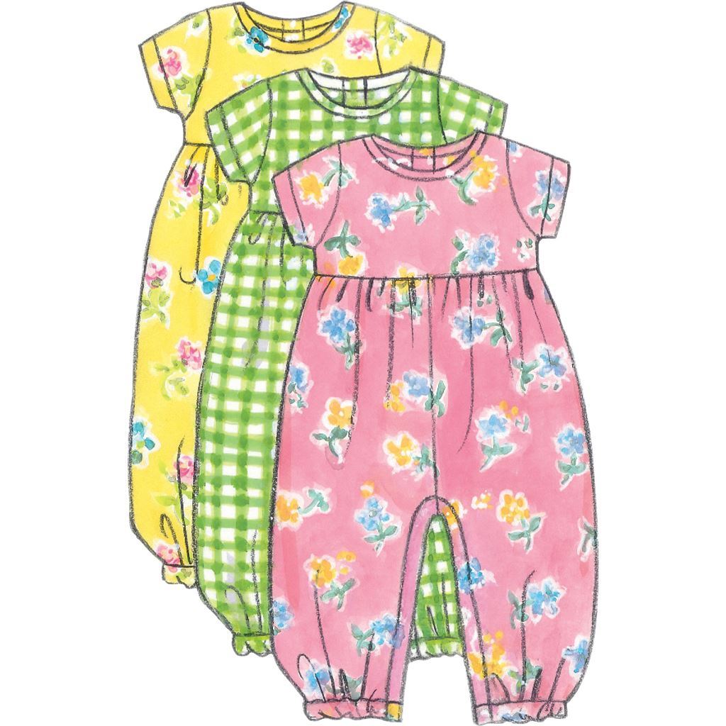 Butterick Pattern B5624 Infants Dress Jumper Romper Jumpsuit Panties Hat and Bag 5624 Image 6 From Patternsandplains.com