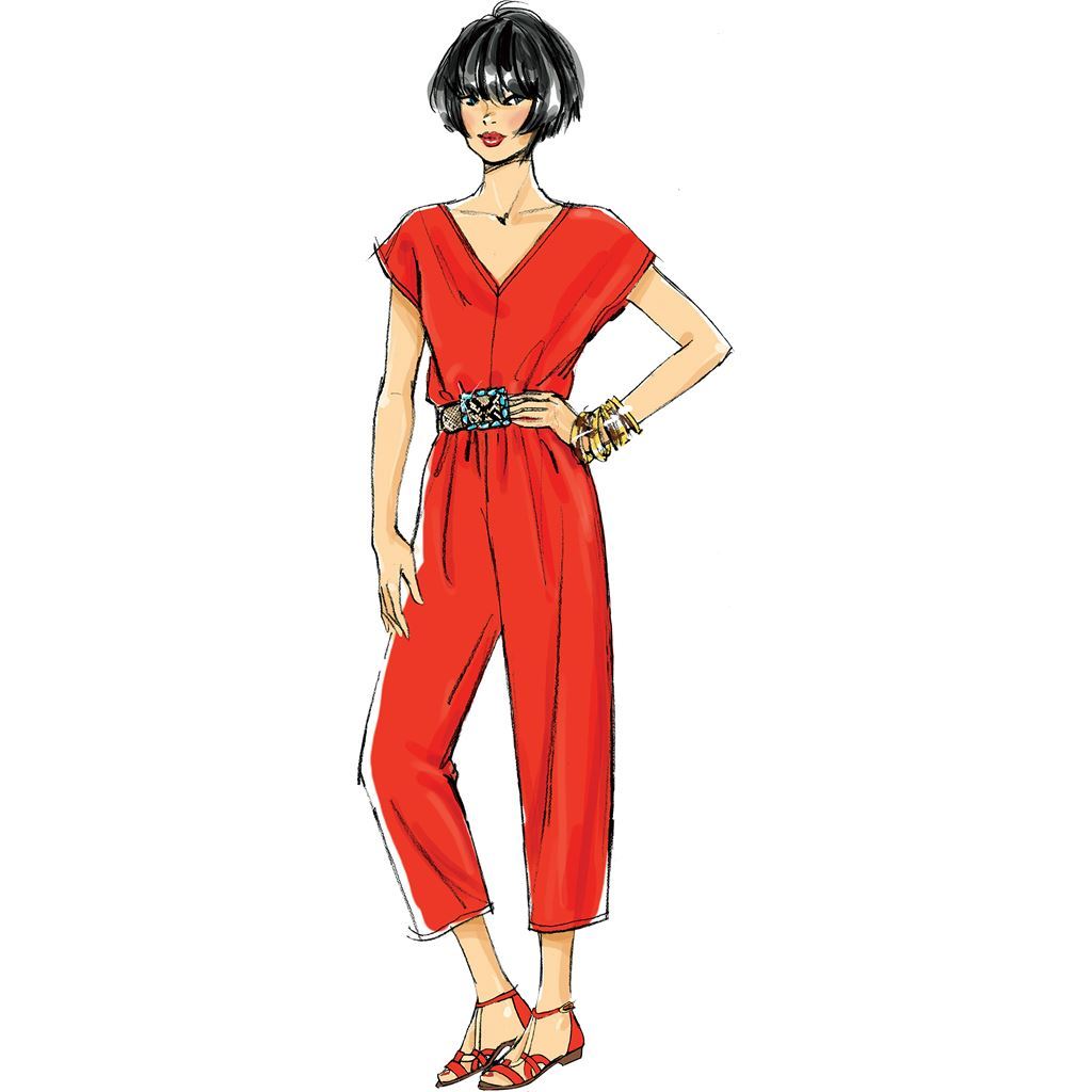 Butterick Pattern B5652 Misses Top Dress Caftan Jumpsuit and Pants 5652 Image 5 From Patternsandplains.com