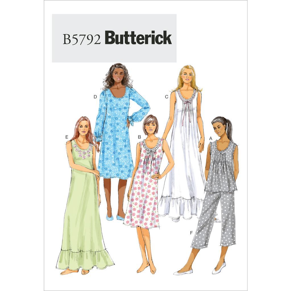 Butterick Pattern B5792 Misses Top Gown and Pants 5792 Image 1 From Patternsandplains.com