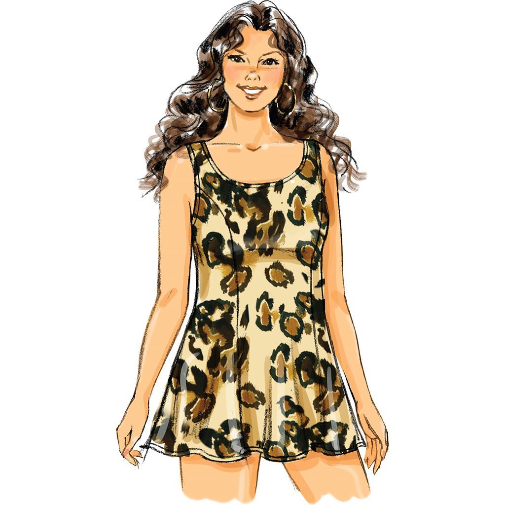 Butterick Pattern B5795 Womens Cover Up Top Swimdress Swimsuit Skirt and Briefs 5795 Image 9 From Patternsandplains.com