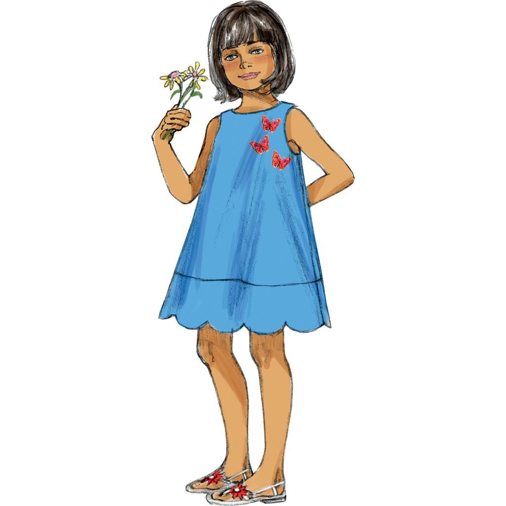 Butterick Pattern B5876 Toddlers Childrens Dress 5876 Image 5 From Patternsandplains.com