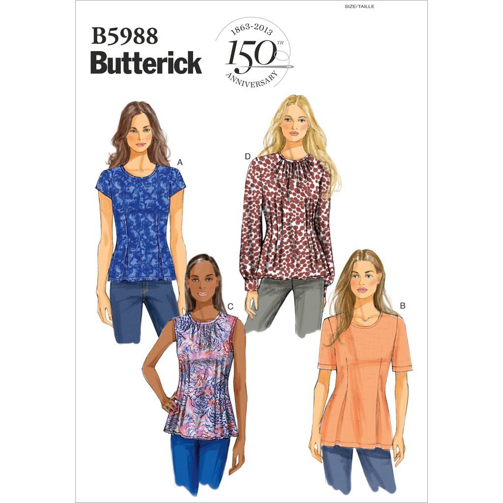 Butterick Pattern B5988 Misses Misses Petite Top 5988 Image 1 From Patternsandplains.com