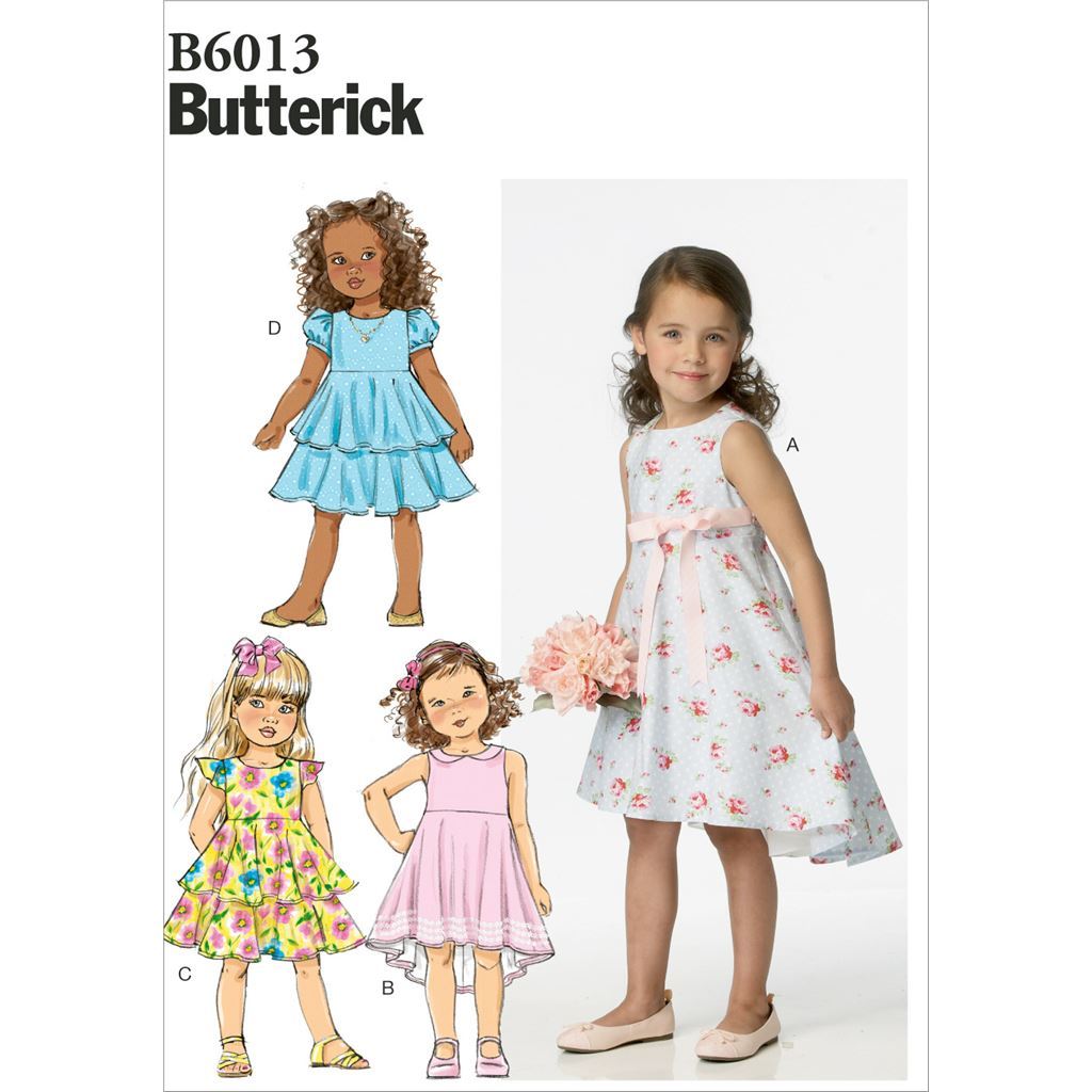 Butterick Pattern B6013 Childrens Girls Dress 6013 Image 1 From Patternsandplains.com