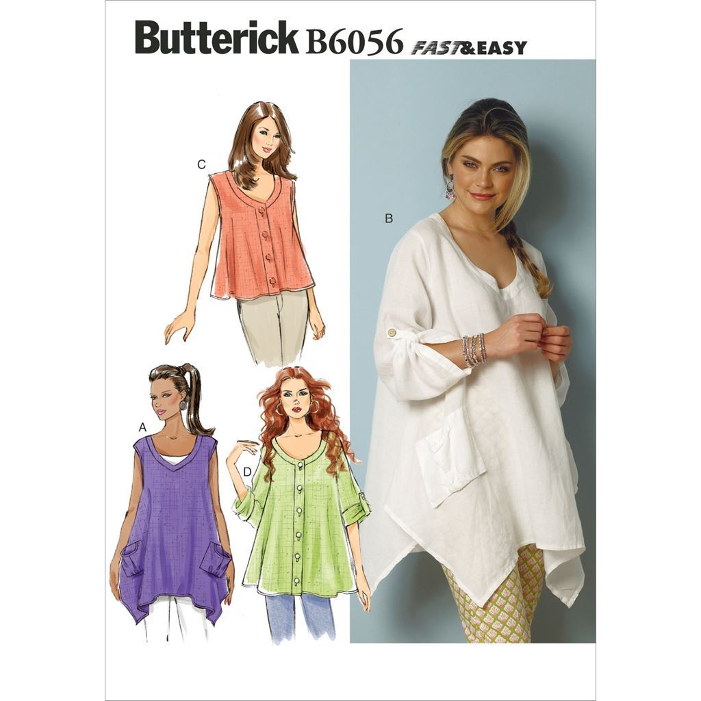 Butterick Pattern B6056 Misses Top 6056 Image 1 From Patternsandplains.com