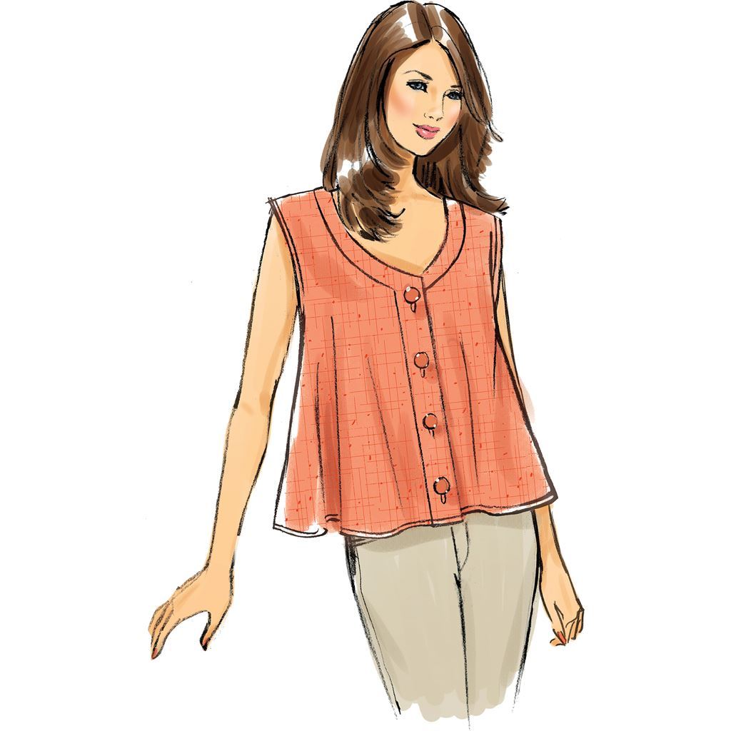 Butterick Pattern B6056 Misses Top 6056 Image 9 From Patternsandplains.com