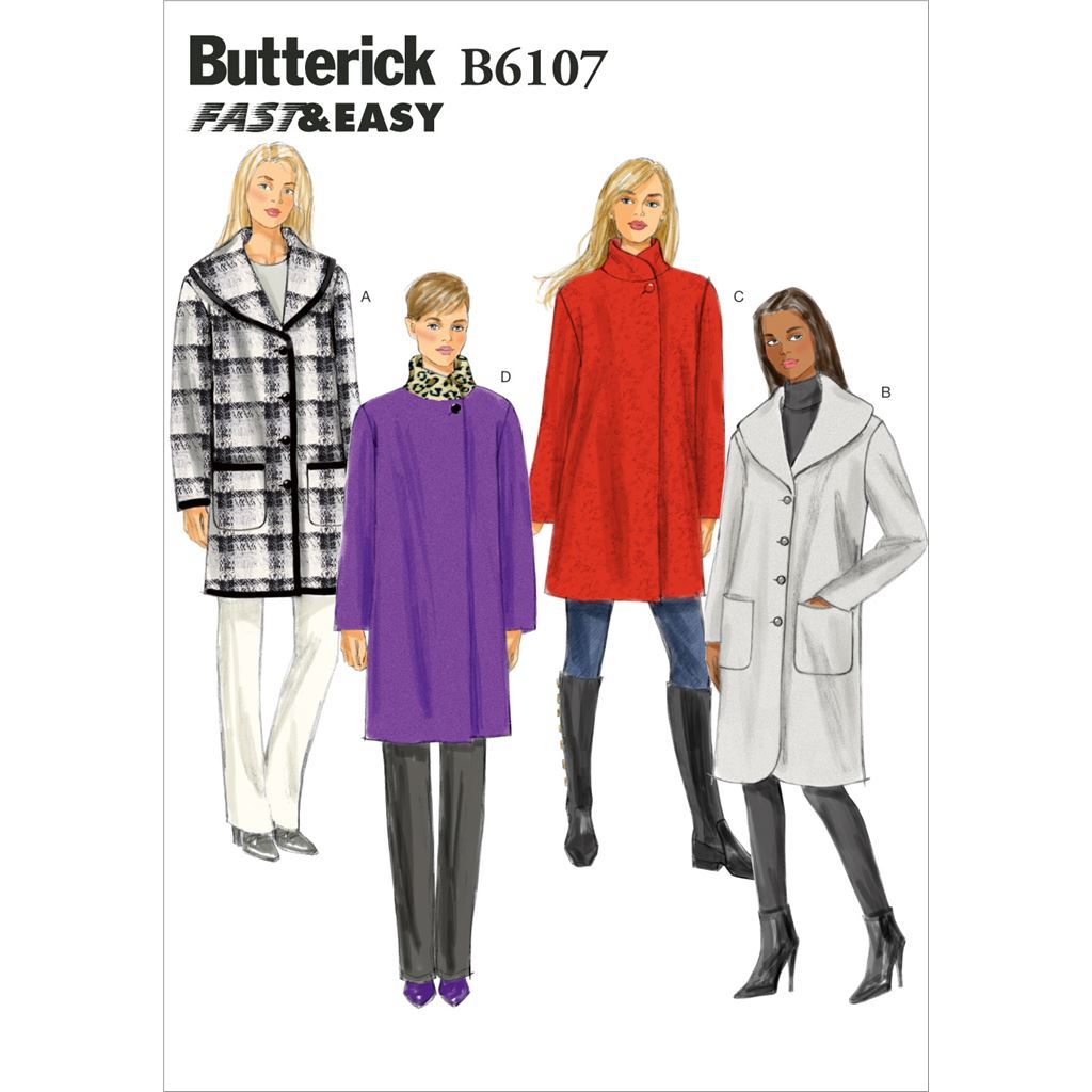 Butterick Pattern B6107 Misses Coat 6107 Image 1 From Patternsandplains.com
