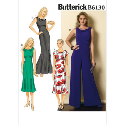 Butterick Pattern B6130 Misses Dress and Jumpsuit 6130 Image 1 From Patternsandplains.com