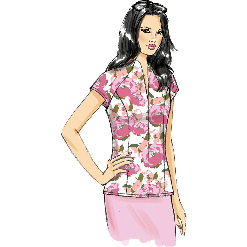 Butterick Pattern B6134 Misses Top 6134 Image 4 From Patternsandplains.com