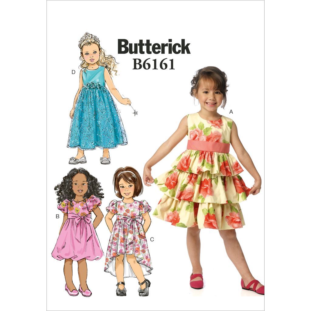 Butterick Pattern B6161 Childrens Girls Dress 6161 Image 1 From Patternsandplains.com