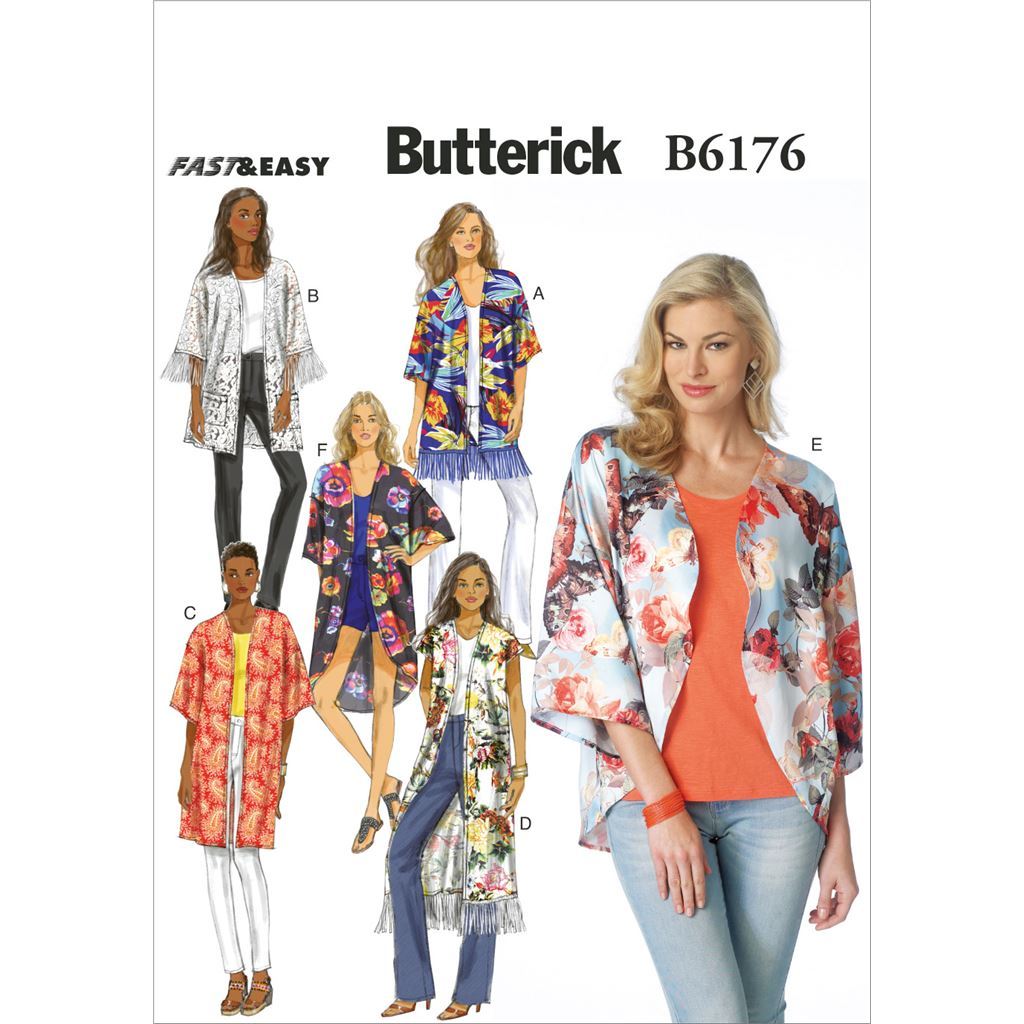 Butterick Pattern B6176 Misses Kimono 6176 Image 1 From Patternsandplains.com
