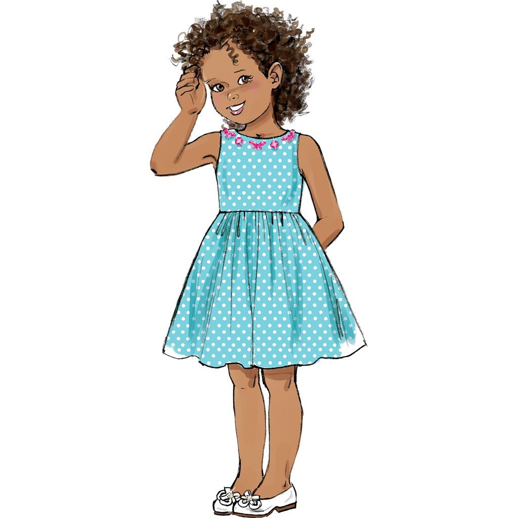 Butterick Pattern B6201 Childrens Girls Dress 6201 Image 4 From Patternsandplains.com