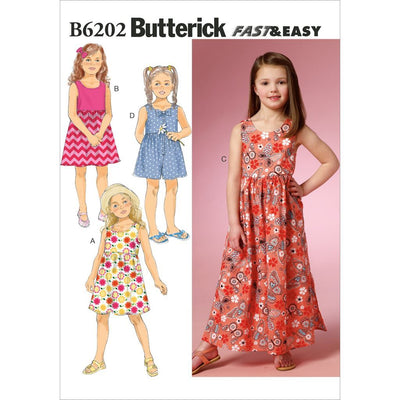 Butterick Pattern B6202 Childrens Girls Dress and Culottes 6202 Image 1 From Patternsandplains.com