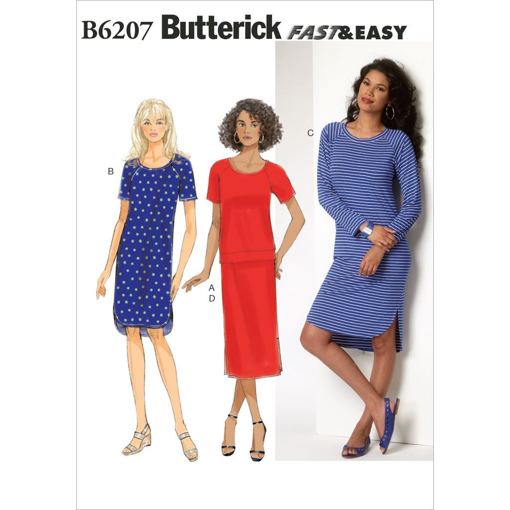 Butterick Pattern B6207 Misses' Top, Dress and Skirt 6207 - Patterns and Plains Butterick Pattern B6207 Misses' Top, Dress and Skirt 6207 - Patterns and Plains