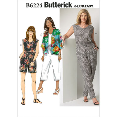 Butterick Pattern B6224 Womens Kimono and Jumpsuit 6224 Image 1 From Patternsandplains.com