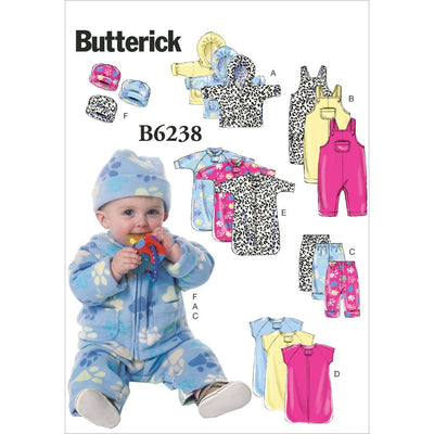 Butterick Pattern B6238 Infants Jacket Overalls Pants Bunting and Hat 6238 Image 1 From Patternsandplains.com