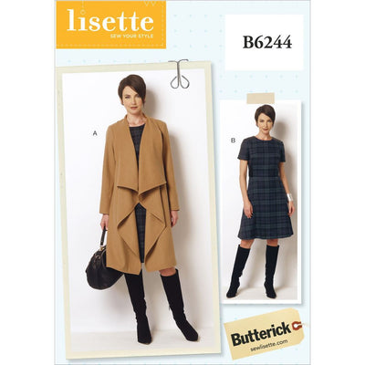 Butterick Pattern B6244 Misses Womens Coat and Dress 6244 Image 1 From Patternsandplains.com