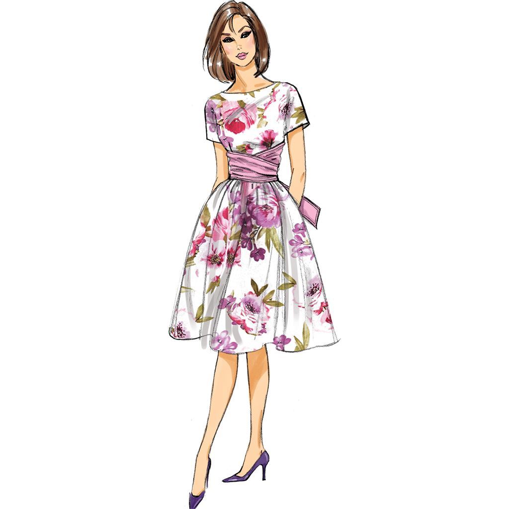 Butterick Pattern B6318 Misses Tie Waist Dress 6318 Image 3 From Patternsandplains.com