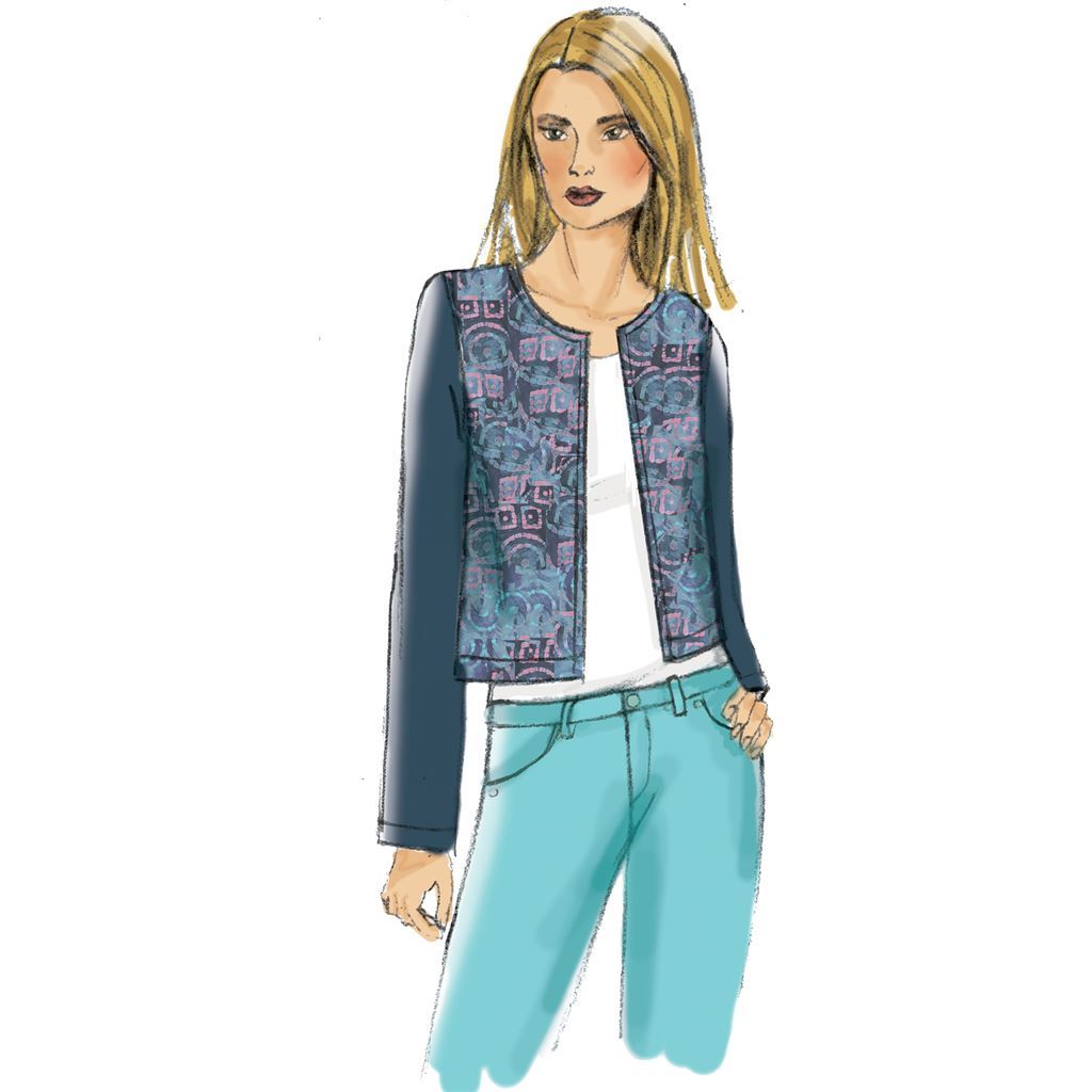 Butterick Pattern B6328 Misses Open Front Jackets 6328 Image 4 From Patternsandplains.com