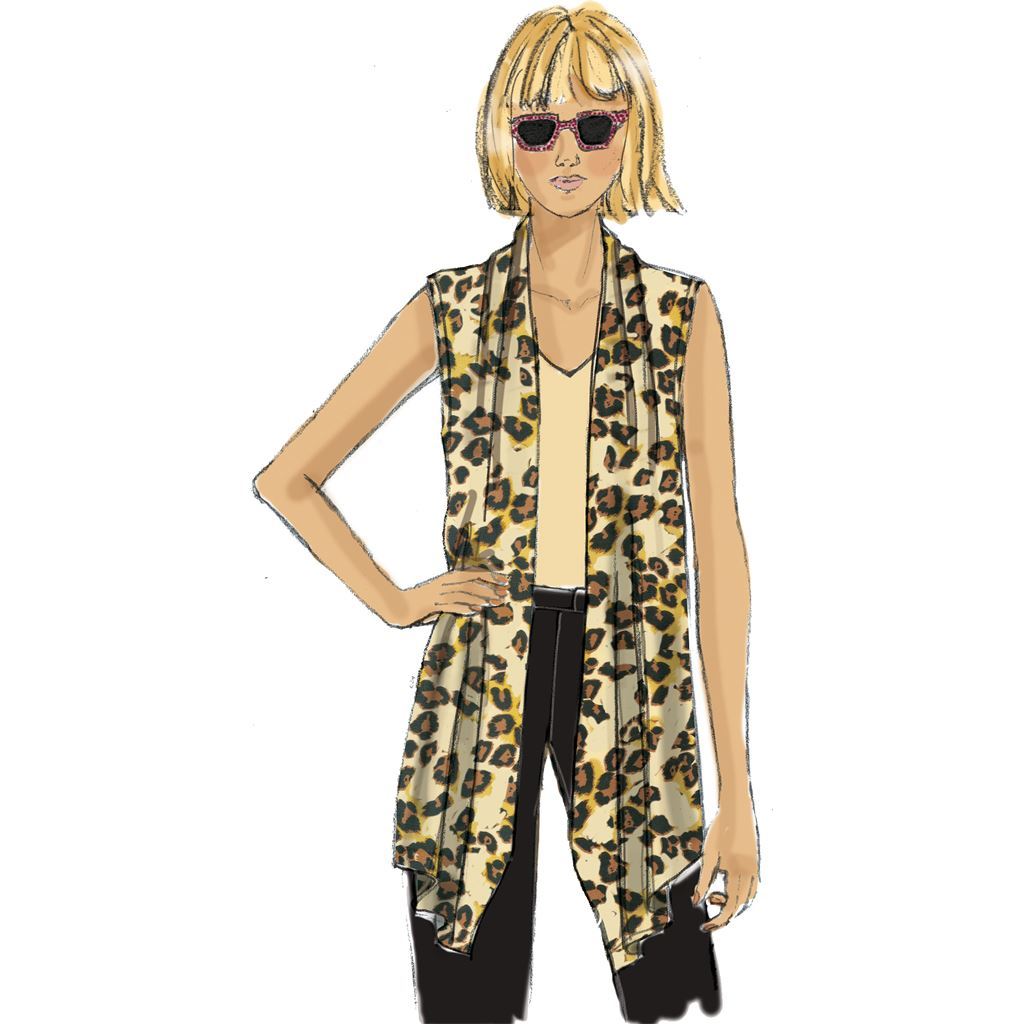 Butterick Pattern B6328 Misses Open Front Jackets 6328 Image 5 From Patternsandplains.com