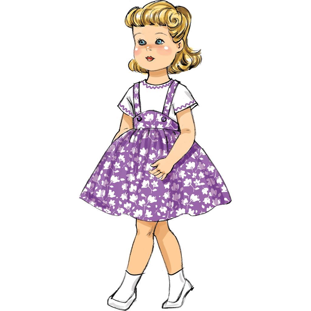 Butterick Pattern B6336 Retro Outfits for 18 Doll 6336 Image 6 From Patternsandplains.com