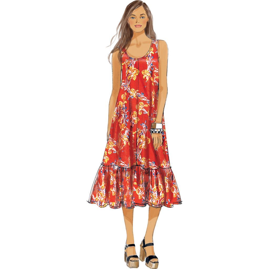 Butterick Pattern B6350 Misses Sleeveless and Cold Shoulder Dresses 6350 Image 3 From Patternsandplains.com