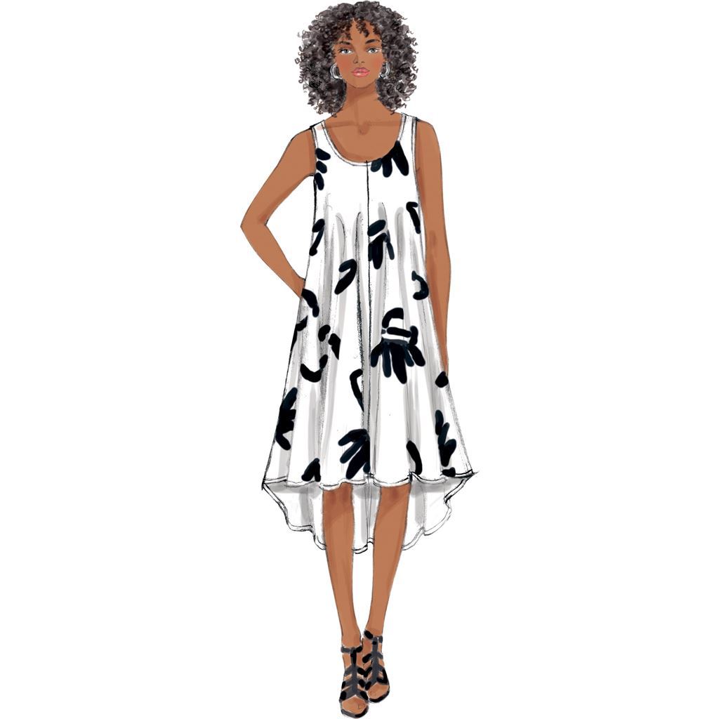 Butterick Pattern B6350 Misses Sleeveless and Cold Shoulder Dresses 6350 Image 5 From Patternsandplains.com