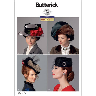 Butterick Pattern B6397 Misses Hats in Four Styles 6397 Image 1 From Patternsandplains.com
