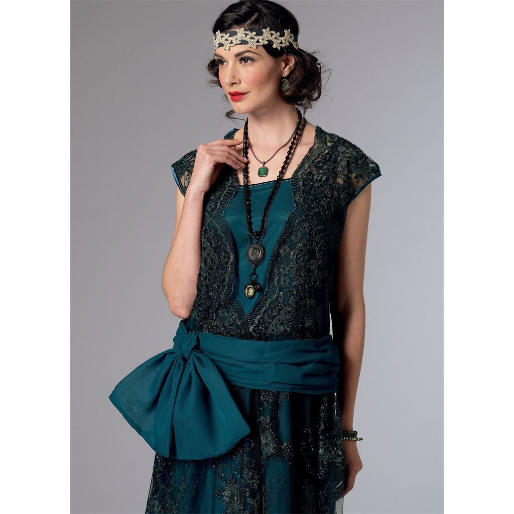 Butterick Pattern B6399 Misses' Drop-Waist Dress with Oversized Bow 6399 - Patterns and Plains Butterick Pattern B6399 Misses' Drop-Waist Dress with Oversized Bow 6399 - Patterns and Plains