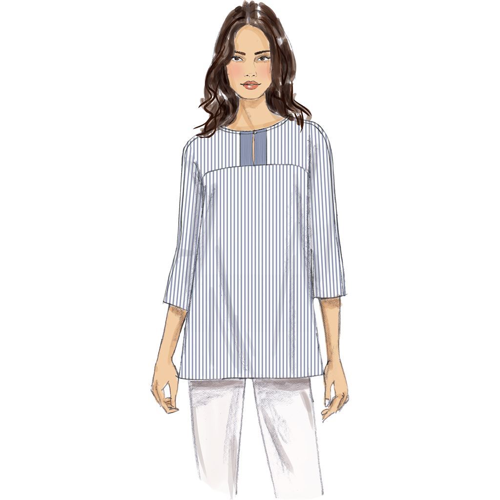 Butterick Pattern B6416 Misses Button Closure Tunics with Yokes 6416 Image 3 From Patternsandplains.com