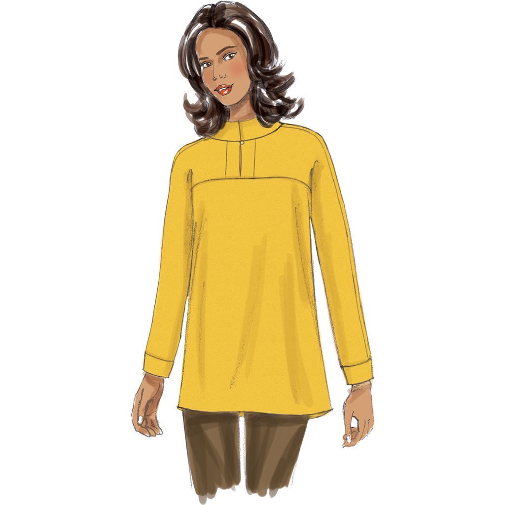 Butterick Pattern B6416 Misses Button Closure Tunics with Yokes 6416 Image 4 From Patternsandplains.com