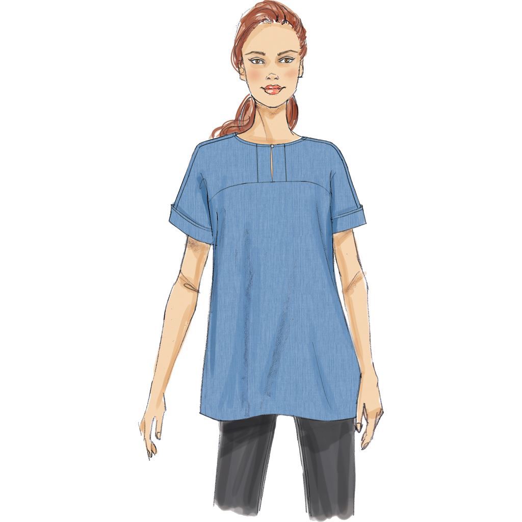 Butterick Pattern B6416 Misses Button Closure Tunics with Yokes 6416 Image 5 From Patternsandplains.com