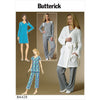 Butterick Pattern B6428 Misses Robe Raglan Sleeve Tops and Gown and Pull On Pants 6428 Image 1 From Patternsandplains.com