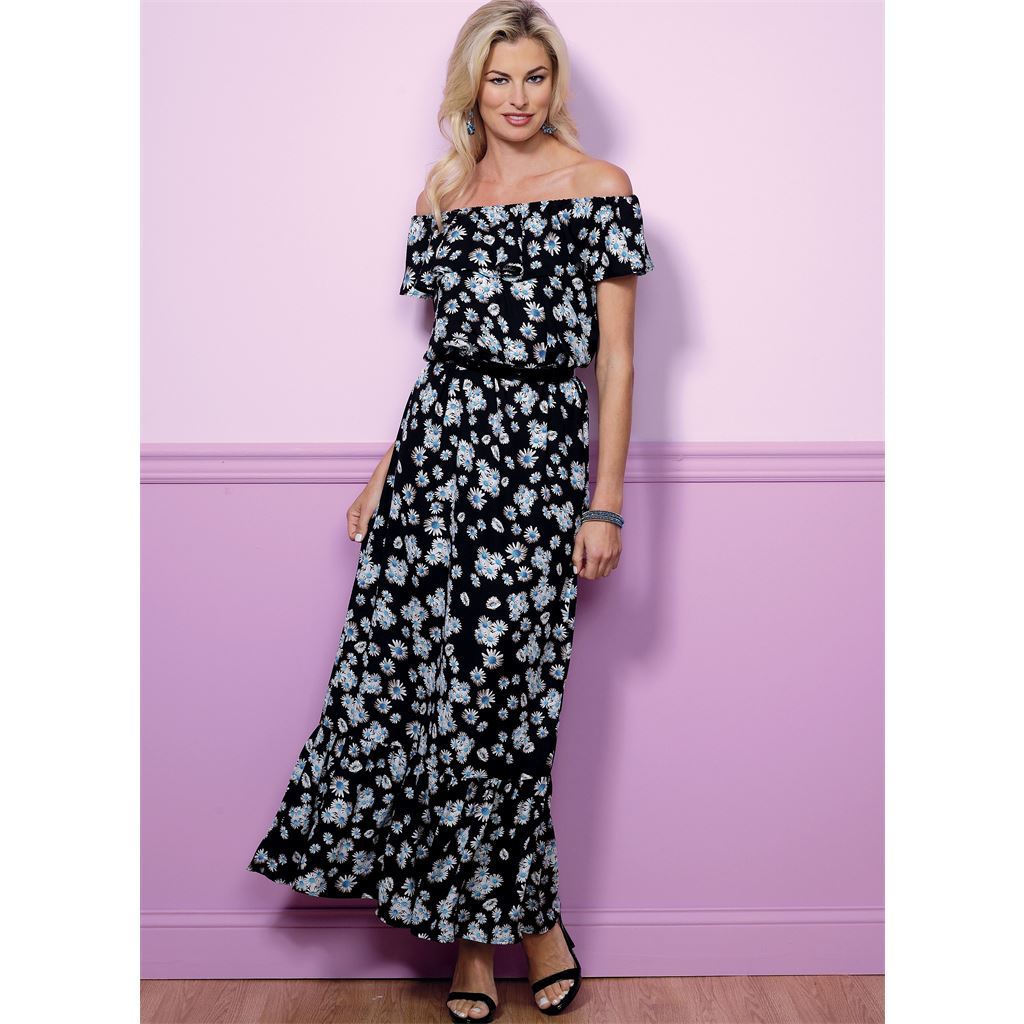 Butterick Pattern B6451 Misses Gathered Blouson Dresses 6451 Image 2 From Patternsandplains.com