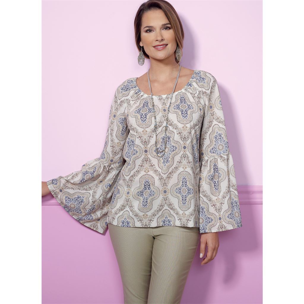 Butterick Pattern B6455 Misses Gathered Raglan Sleeve Tops 6455 Image 2 From Patternsandplains.com