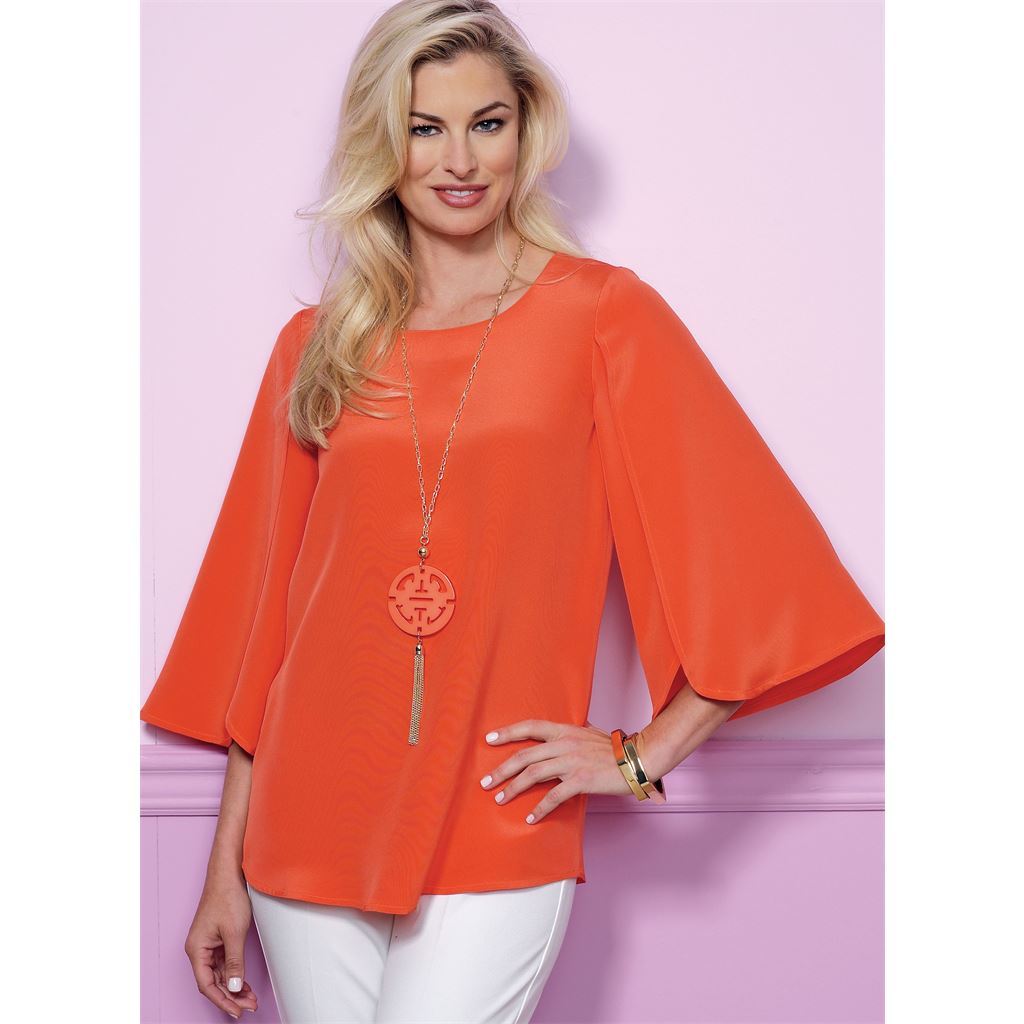 Butterick Pattern B6456 Misses Tulip or Ruffle Sleeve Tops 6456 Image 2 From Patternsandplains.com