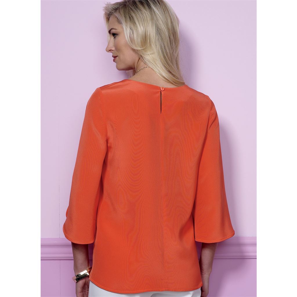 Butterick Pattern B6456 Misses Tulip or Ruffle Sleeve Tops 6456 Image 6 From Patternsandplains.com