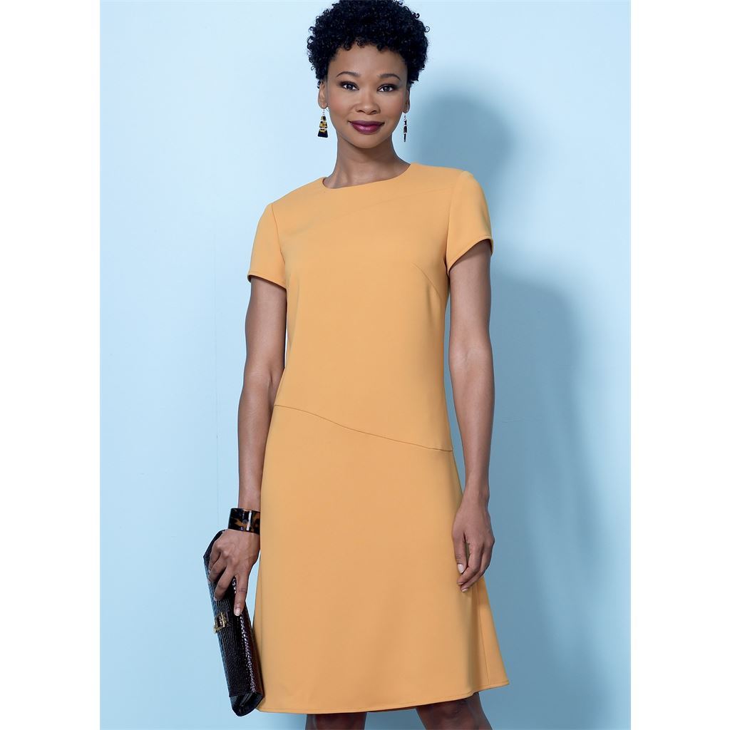 Butterick Pattern B6480 Misses Fitted Dresses with Hip Detail Neck and Sleeve Variations 6480 Image 2 From Patternsandplains.com