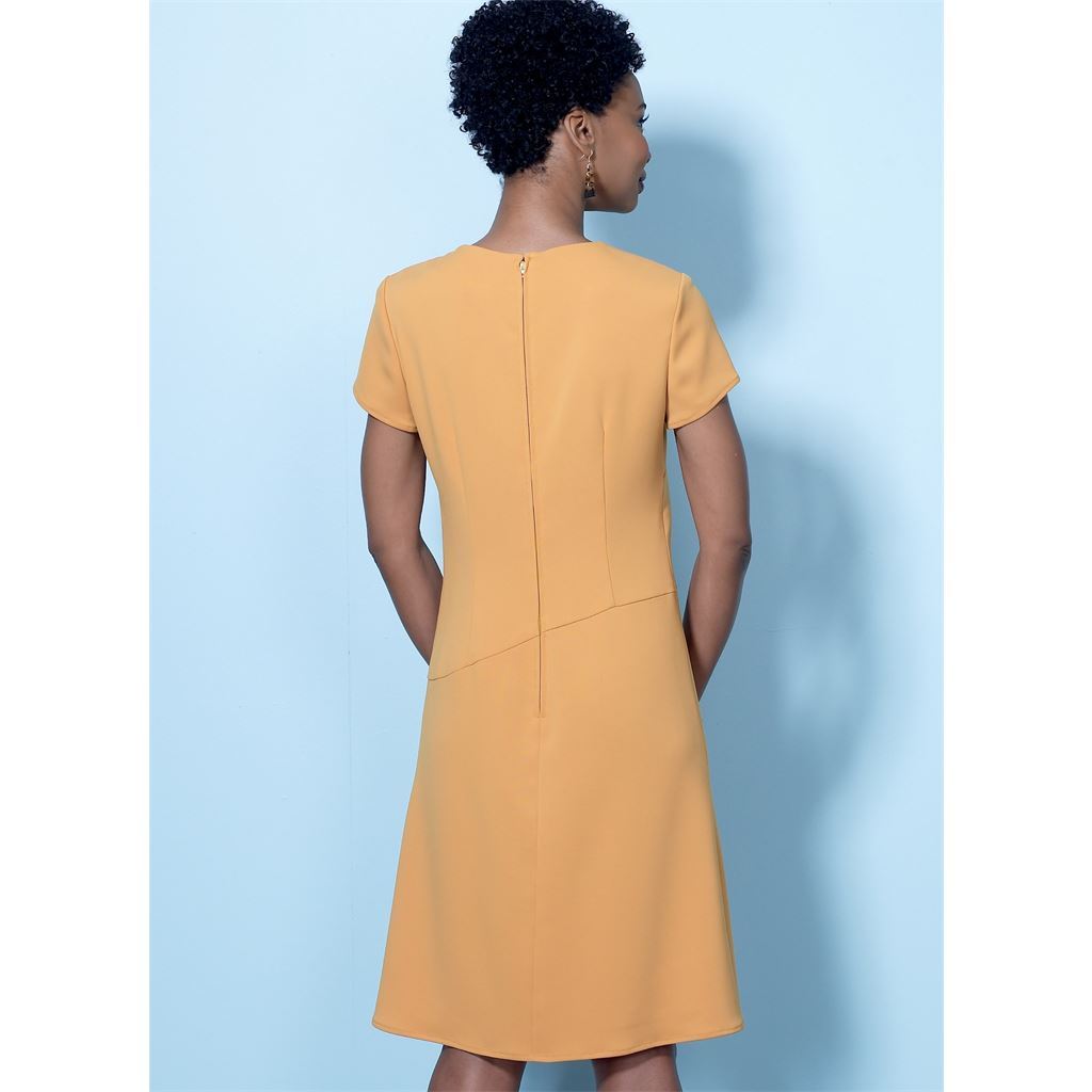 Butterick Pattern B6480 Misses Fitted Dresses with Hip Detail Neck and Sleeve Variations 6480 Image 6 From Patternsandplains.com