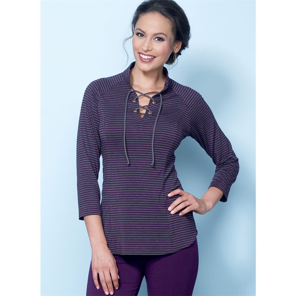 Butterick Pattern B6494 Misses Knit Raglan Sleeve Tops and Dress Vest and Pull On Pants 6494 Image 7 From Patternsandplains.com