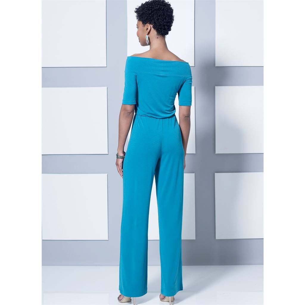 Butterick Pattern B6495 Misses' Knit Off-the-Shoulder Top, Dress and  Jumpsuit, Loose Jacket, and Pull-On Pants 6495 - Patterns and Plains